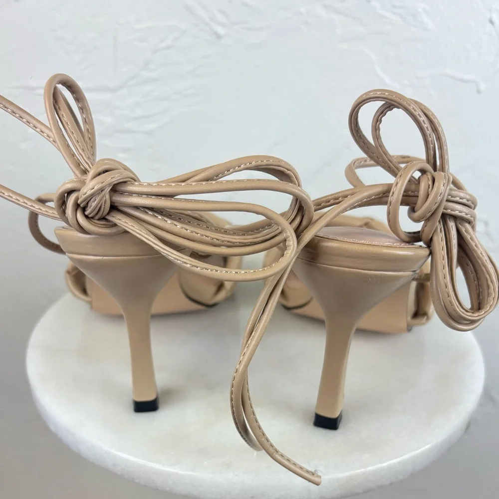 N/A strappy leather